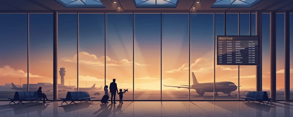Abflug vom Flughafen