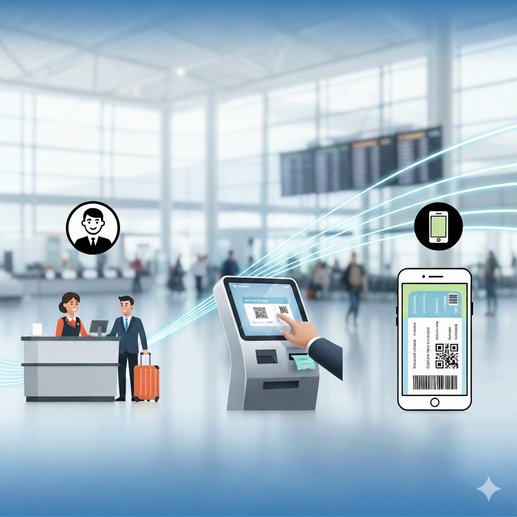 Schnellster Flughafen-Check-in am Flughafen